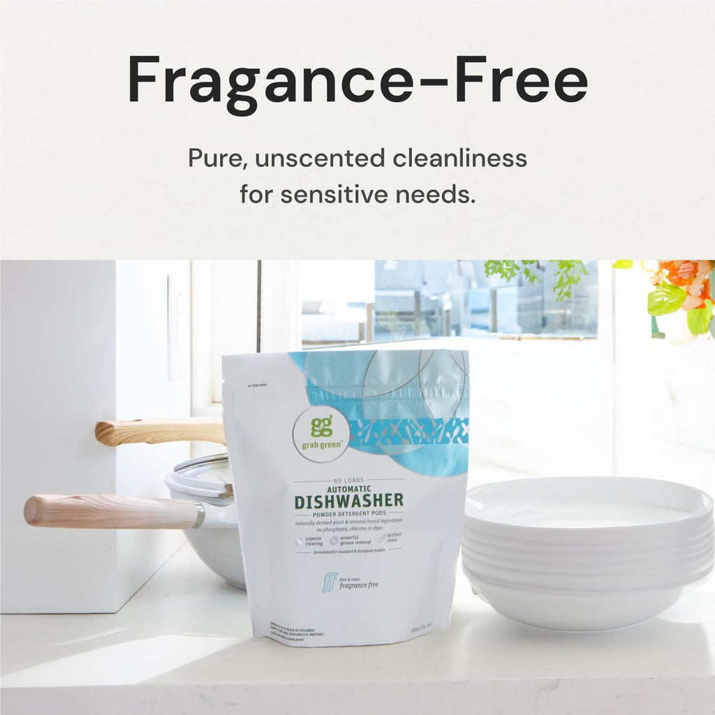 Automatic Dishwashing Detergent Pods, 132 Count, Fragrance Free, Plant and Mineral Based, Superior Cleaning, Powerful Grease Removal, Brilliant Shine