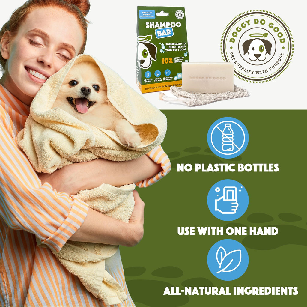 Deshedding Dog Shampoo Bar, Dog Soap Bar, Geranium & Citronella Shampoo for Dogs, Natural Dog Shampoo for Shedding