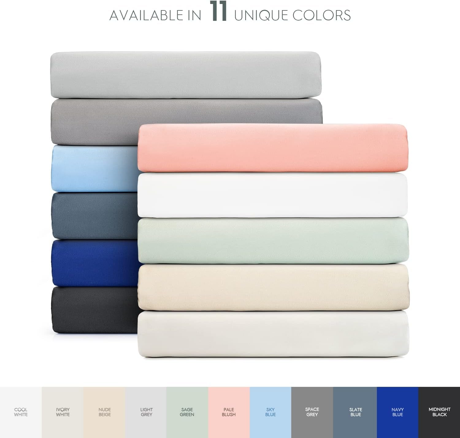 Eucalyptus Sheets Queen Size Bed Sheets - 100% Organic Eucalyptus, 400TC Eucalyptus Bed Sheets, 4 Piece Set, 17” Deep Pockets, Silk Feel, Cooling, Double Stitched (Space Grey)