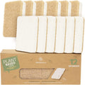 12 Pack Kitchen Sponges, Plant-Based Dish Sponges, Non-Scratch Sisal Hemp Scouring Pads for Dishes, Countertops, Bathtubs, and Tiles