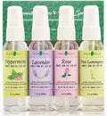Linen and Room Spray Gift Set, (Lavender, Lemongrass, Rose, & Peppermint), Natural Air Freshener Made with Pure Essential Oils & Minimal Ingredients, Perfect Bathroom Spray or Room Mist, 4-Pack