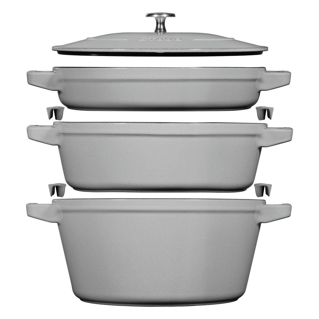 Staub 4-Piece Stackable Cast Iron Cookware Set