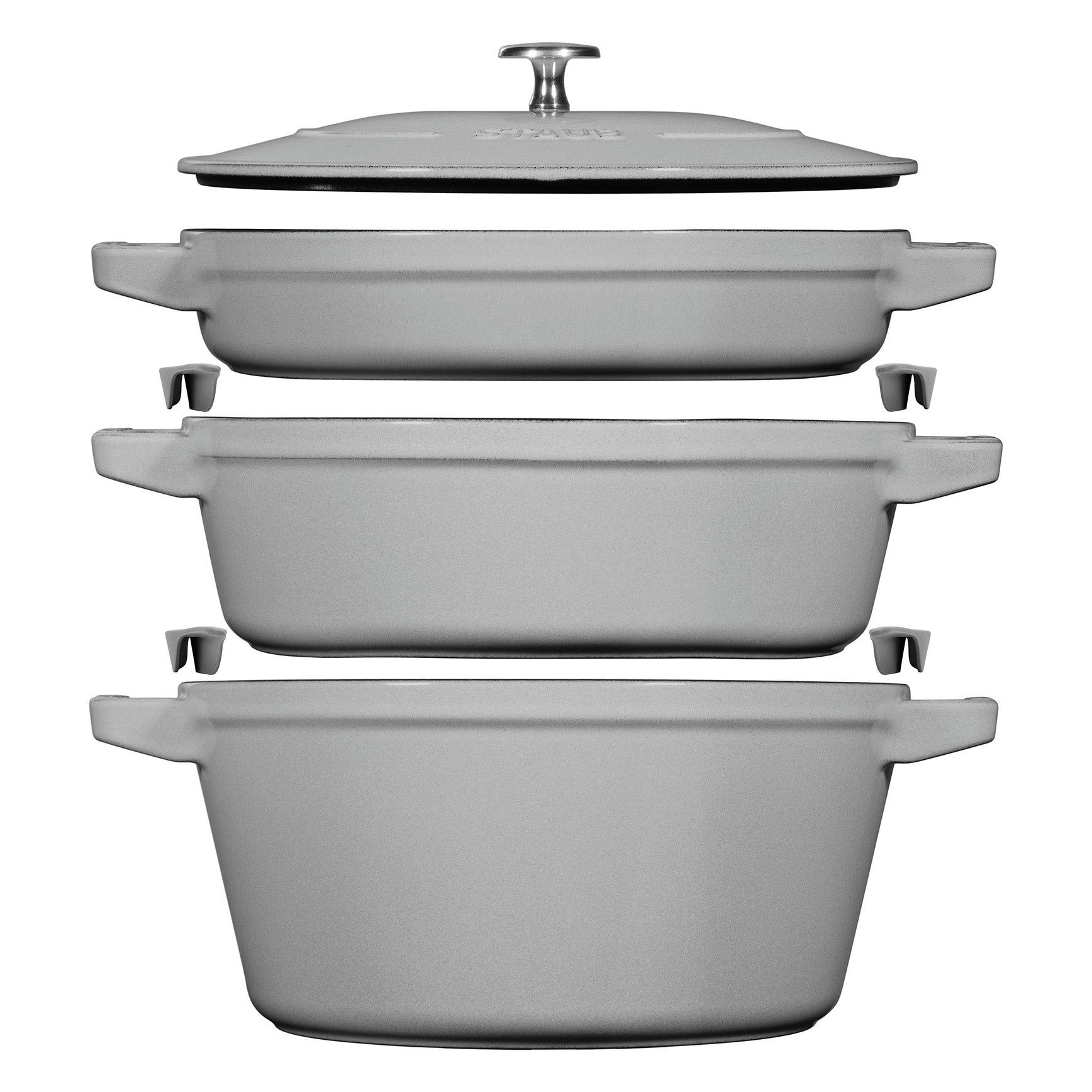 Staub 4-Piece Stackable Cast Iron Cookware Set
