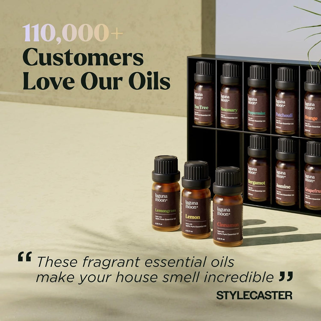 Essential Oils Set - 16 Pcs Premium Grade Home Essentials Oils - for Diffusers, Fragrance, Scents for Candle Making - Natural Aromatherapy Oils for Cars & Home Products, Room Sprays