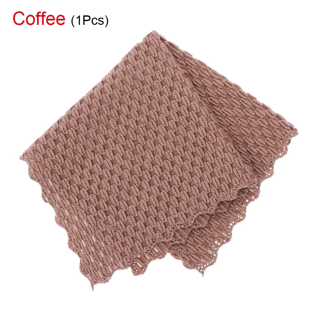 1PC Anti-Grease Dish Cloth Bamboo Fiber Washing Towel Scouring Pad Magic Cleaning Rags Kitchen Household Supplies Cleaning Tools