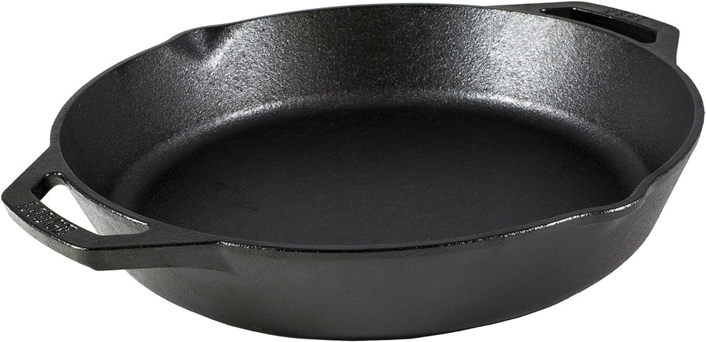 Seasoned Cast Iron Dual Handle Pan 12 Inch - Cast Iron Frying Pan - Even Heat Distribution - Oven & Stovetop Safe - Pfas-Free, Non-Toxic Cookware