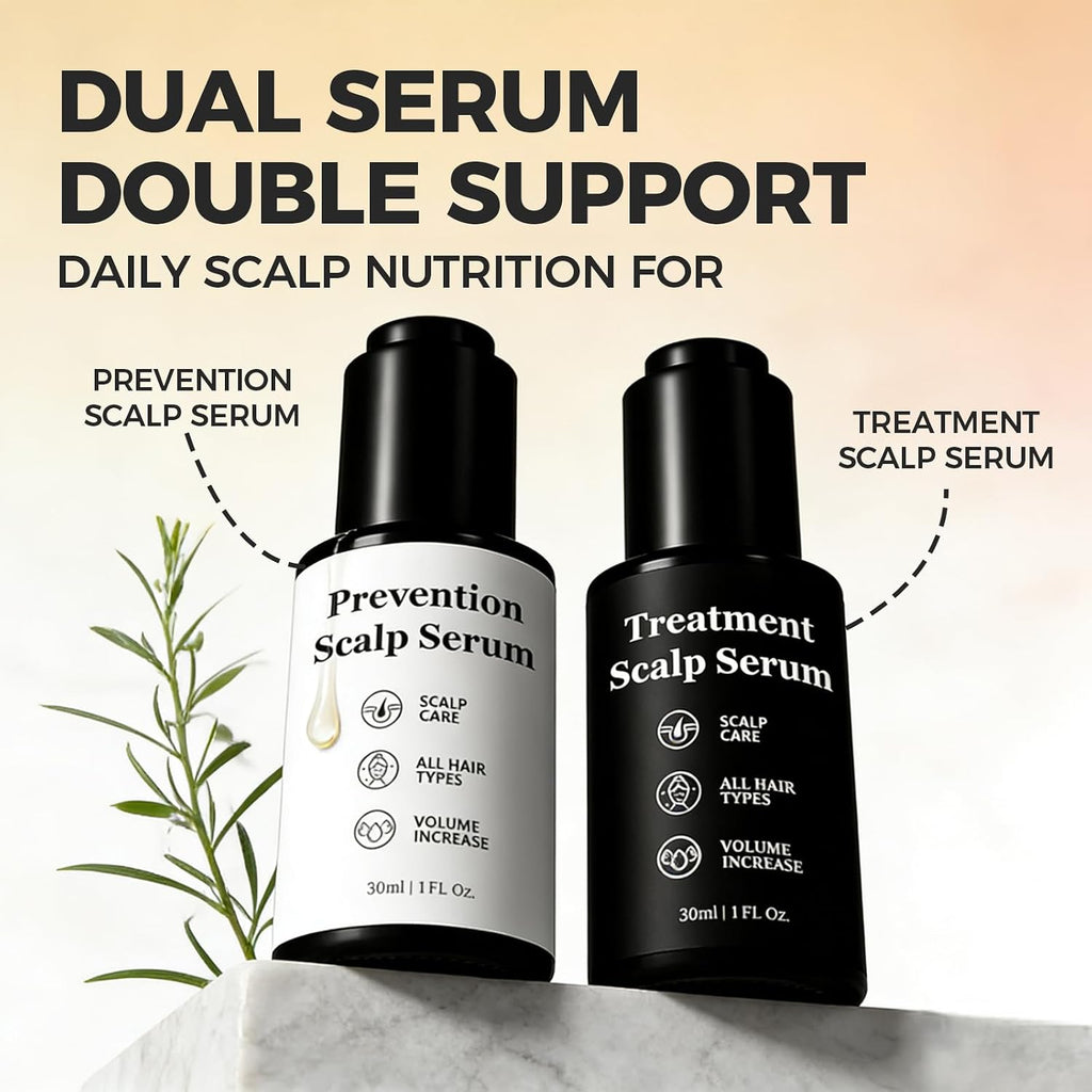 Hair Growth Serum Bundle - Plant-Based Scalp Care Formula with Plant-Based Actives for Fuller-Looking Hair, Nourishes Roots, Supports Healthy Scalp, Lightweight & Non-Greasy, 1 Fl Oz