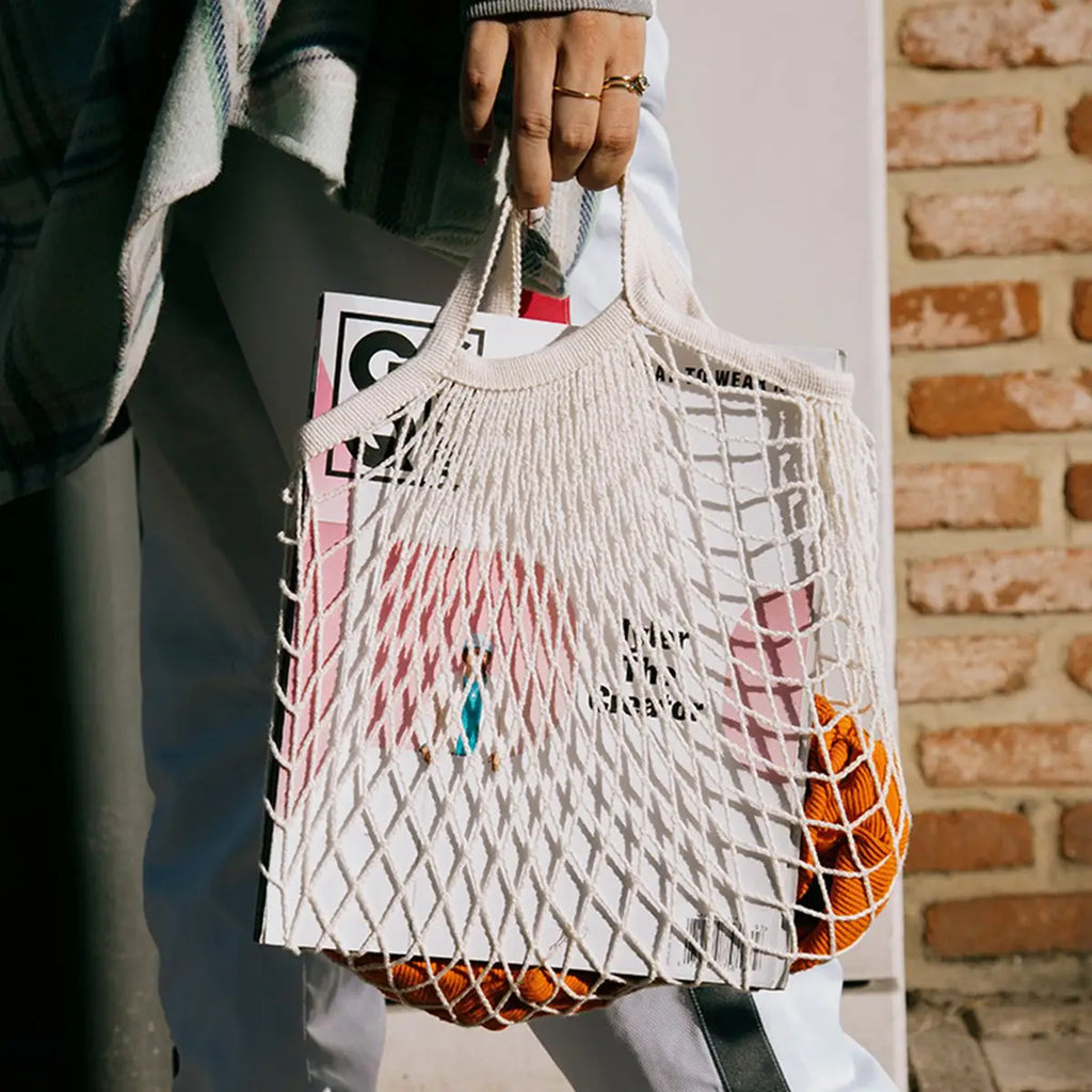 Portable Reusable Grocery Bags for Fruit and Vegetable Storage Bag Washable Cotton Mesh String Organic Organizer Shopping Bags