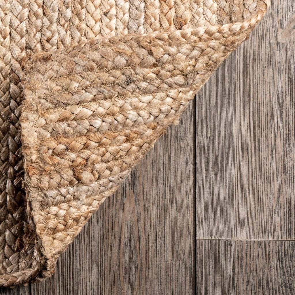 8X10 Rigo Jute Hand Woven Area Rug, Natural, Solid Farmhouse Design, Natural Fiber, for Bedroom, Living Room, Dining Room, Hallway, Office, Kitchen, Entryway