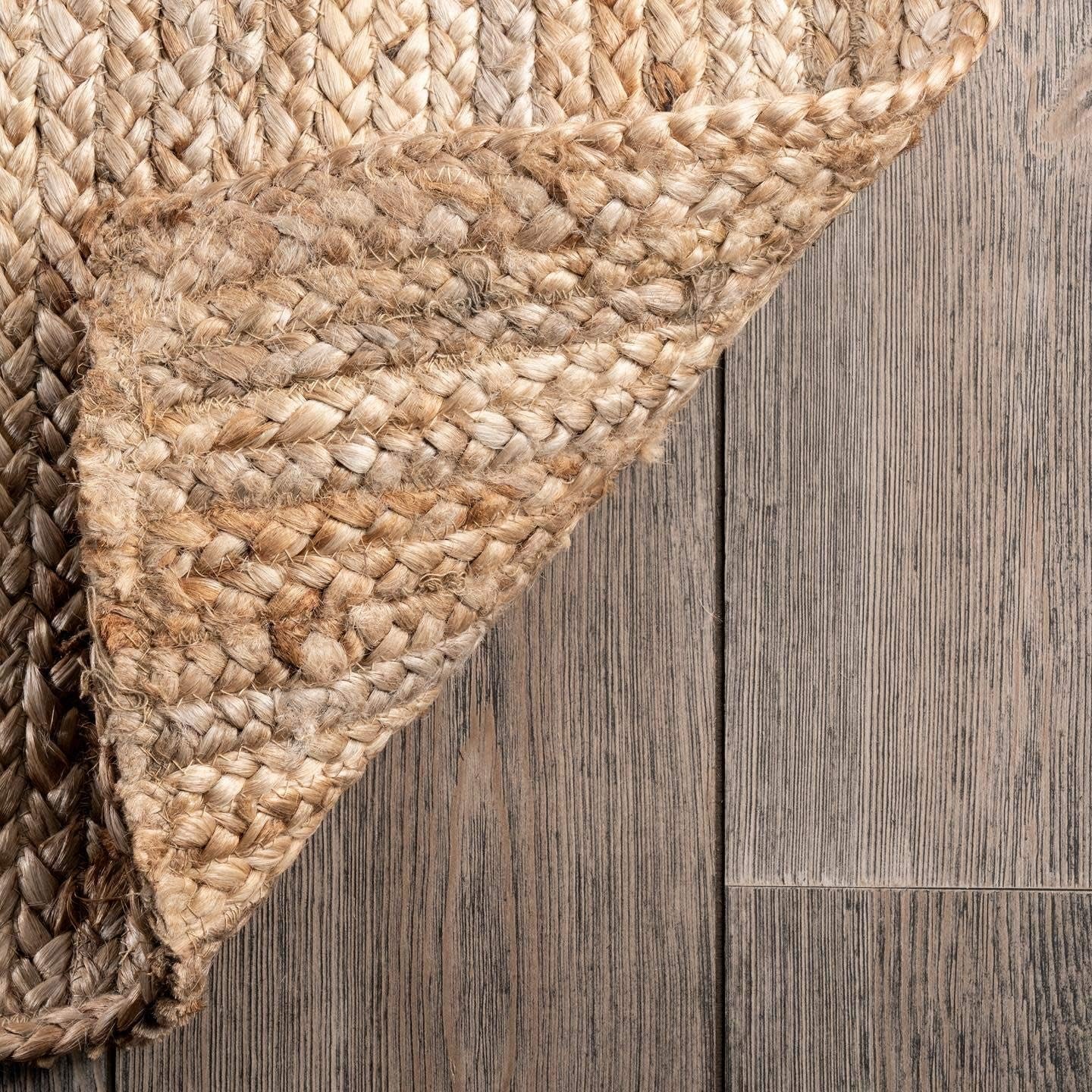 8X10 Rigo Jute Hand Woven Area Rug, Natural, Solid Farmhouse Design, Natural Fiber, for Bedroom, Living Room, Dining Room, Hallway, Office, Kitchen, Entryway