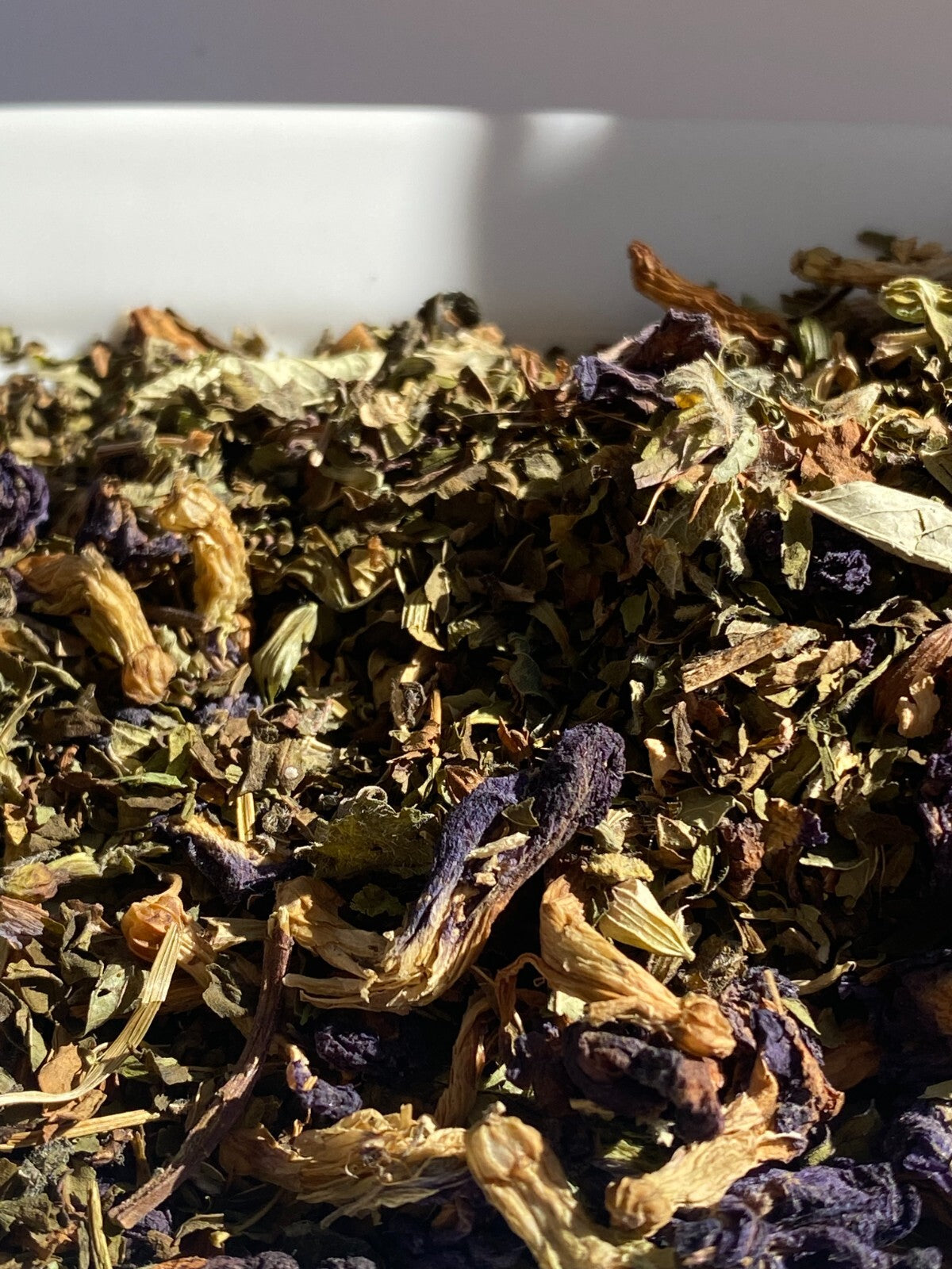 Butterfly Pea Flower Tea Blue Herbal Blend Peppermint Lemon Balm Loose Leaf 4 Oz