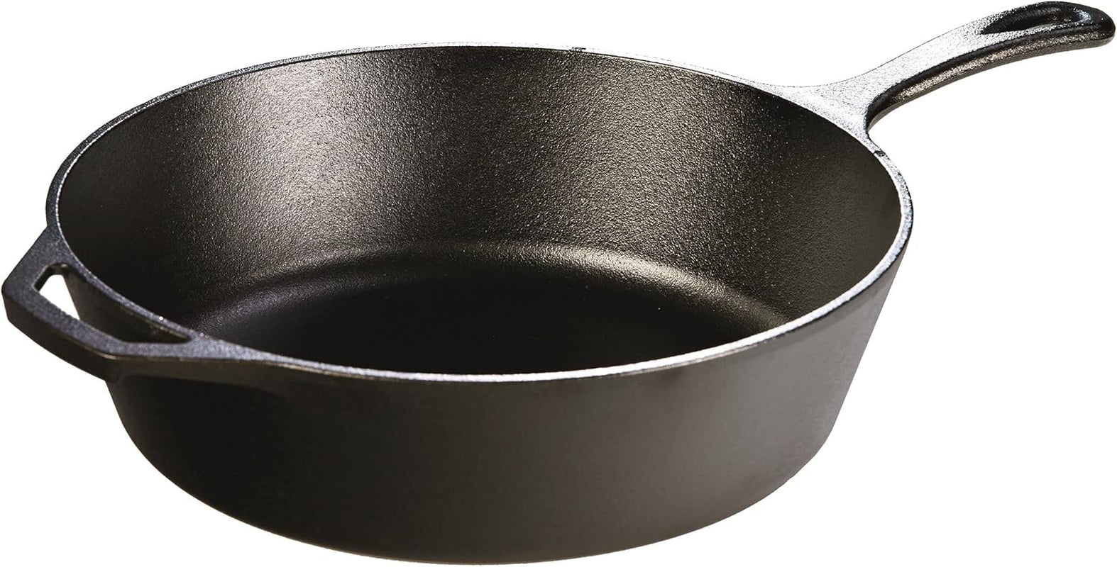 5 Quart Pre-Seasoned Cast Iron Deep Skillet - Signature Teardrop Handle & Assist Handle - Use in the Oven, on the Stove or Grill, or over a Campfire - Black | Camping-Cooking-Utensils