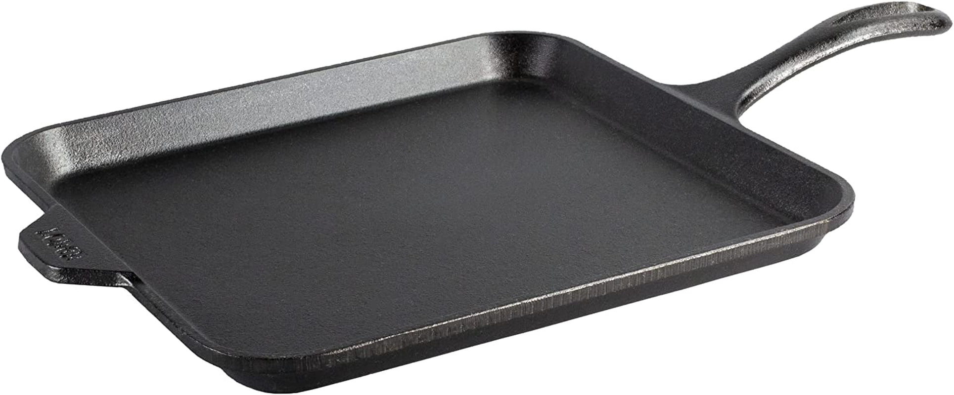 Seasoned Cast Iron Square Griddle - 11 Inches - Durable Pan - Cast Iron Cookware for Pancakes, Eggs, Bacon & Grilling Favorites