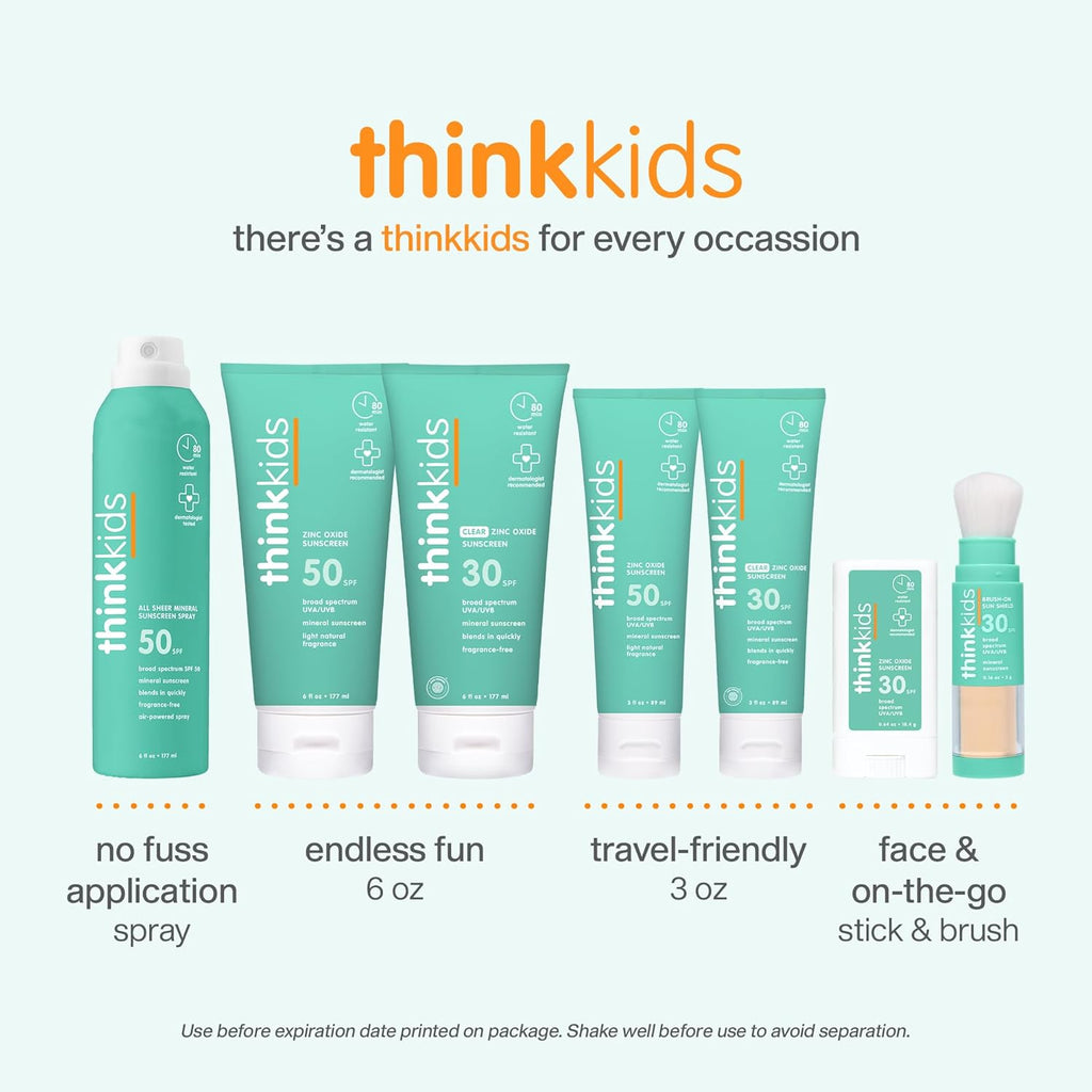 sport Kids Sunscreen Spray, SPF 50 All Sheer Mineral Sunscreen, 6 Fl Oz, Water Resistant Baby & Toddler, Natural Zinc Oxide UVA/UVB Protection