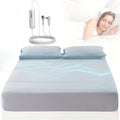 Grounding Sheets Queen Size, 95% Organic Cotton + 5% Silver Fiber, Earthing Bed Sheet with Cord - Premium Soft Breathable Fitted Sheet for Better Sleep, Deep Pocket (Gray)