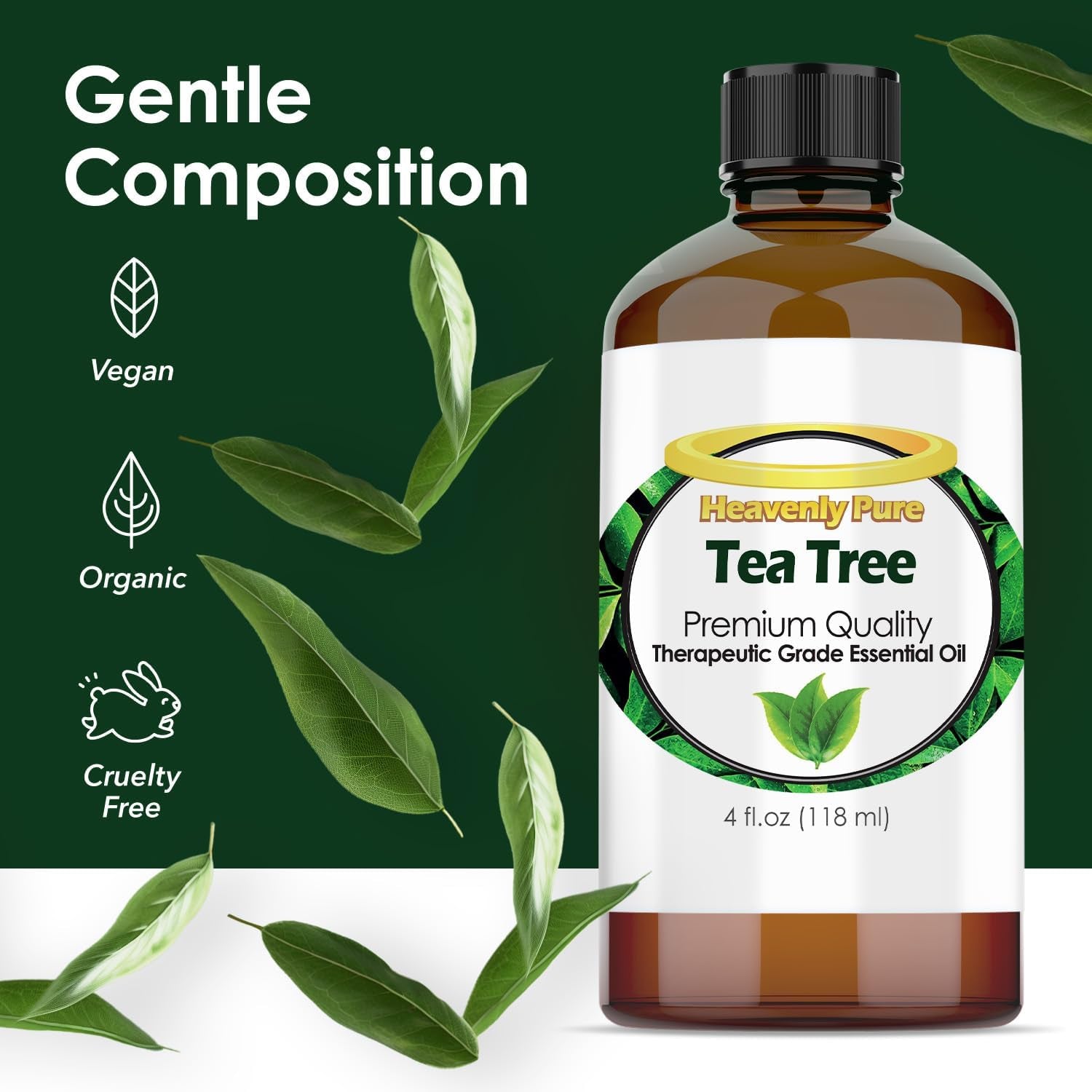 - Tea Tree Essential Oil 4 Oz Bottle for Candle Making, Aromatherapy, Body, Face, Skin and Hair Care - 118 Ml - Tea Tree Oil