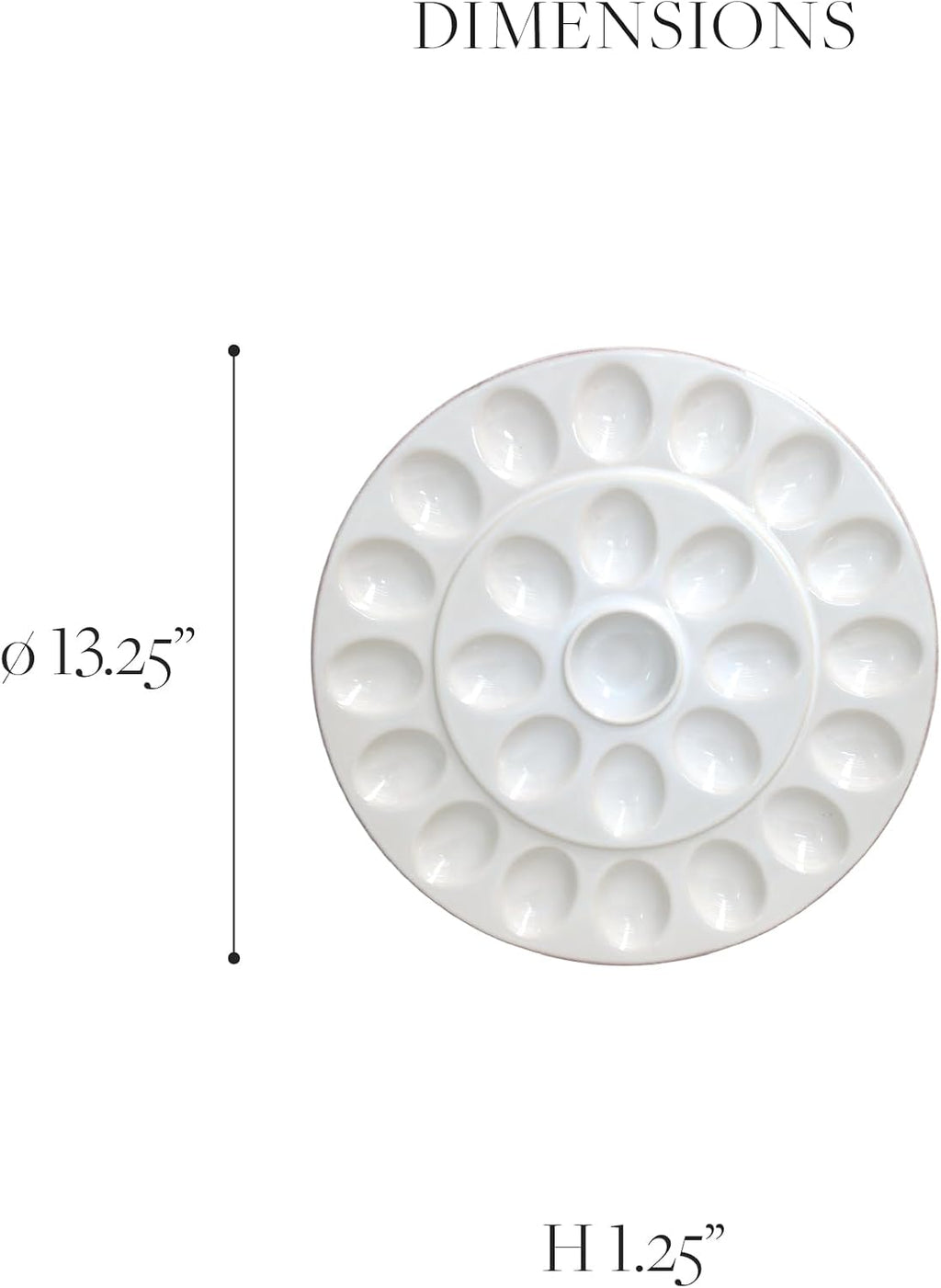 Ceramic Stoneware 13'' Egg Platter - Cook & Host Collection, Robin'S Egg Blue | Microwave, Dishwasher, Oven & Freezer Safe Dinnerware | Food Safe Glazing | Restaurant Quality Serveware
