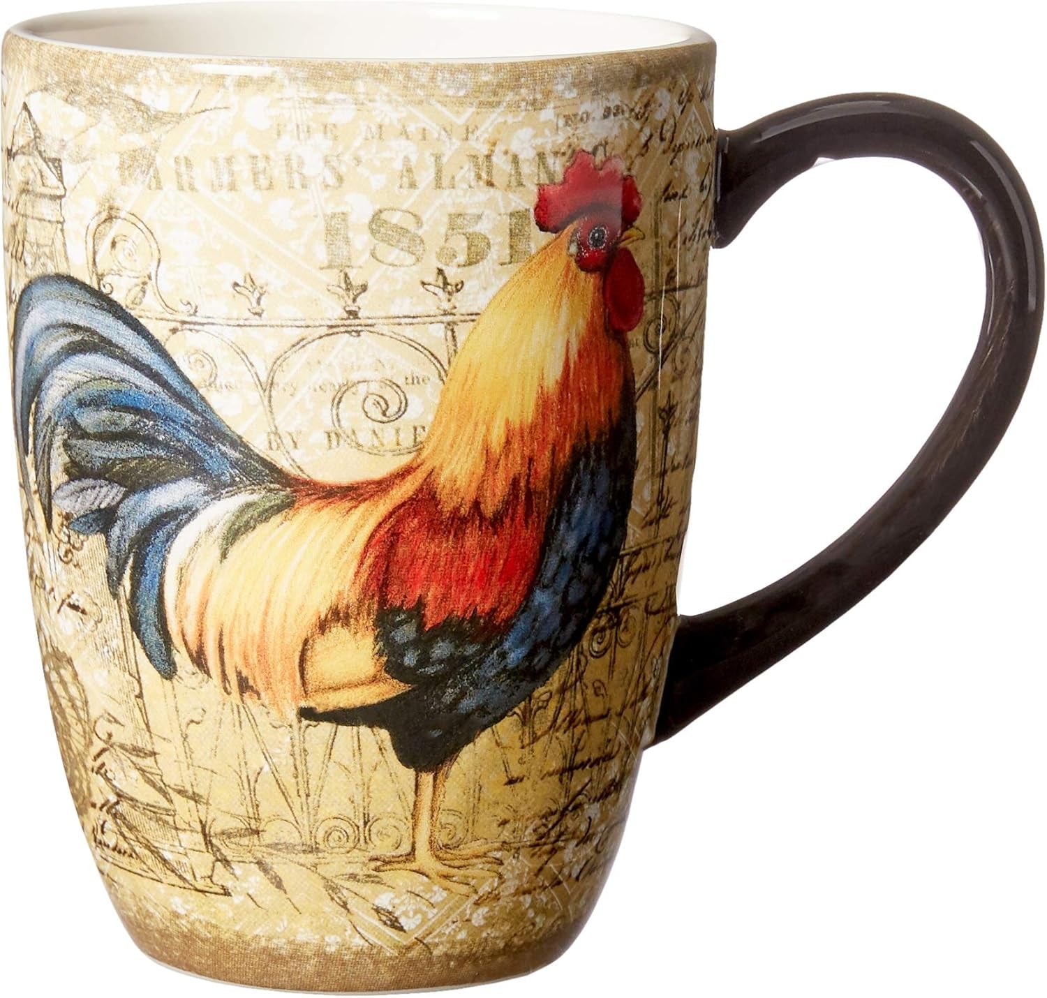 Gilded Rooster 16 Pc Dinnerware Set, Service for 4