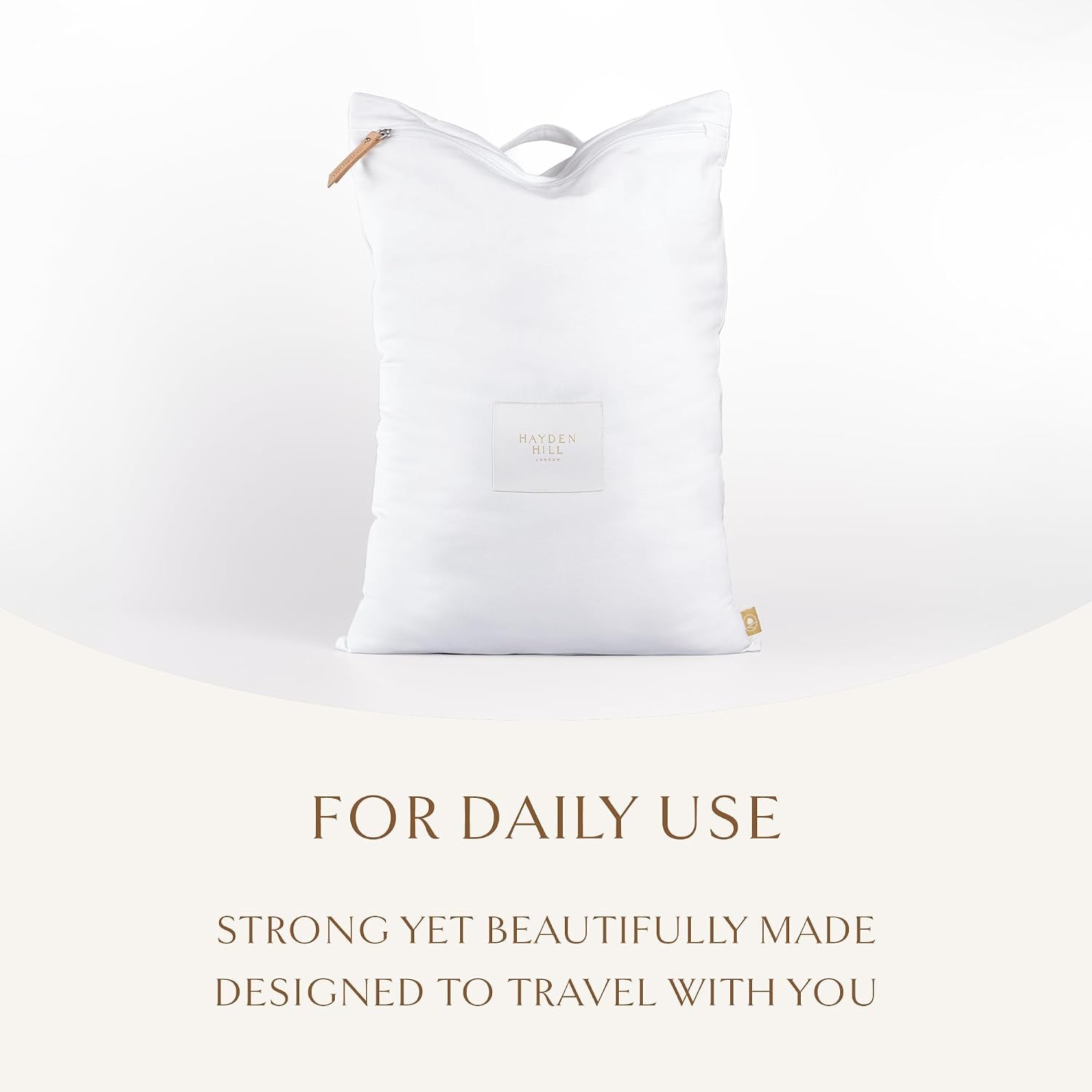 Luxury Organic Cotton Travel Laundry Bags - Set of 2 Large and Small Size - for Dirty Clothes at Home, Traveling, and Packable in Luggage and Suitcase - Carbon Neutral