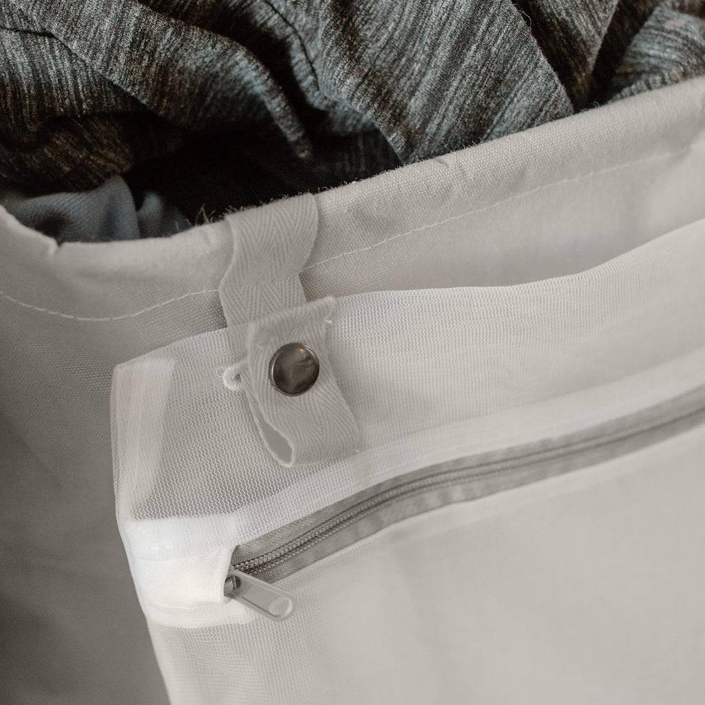 Full Circle Loads of Fun Collapsible Laundry Bag – Pop-Up Laundry Basket for Dirty Clothes & Towels– Organic Cotton with Long Handles - Ideal for Travel & Collapsing - Perfect for Bedroom or Dorm