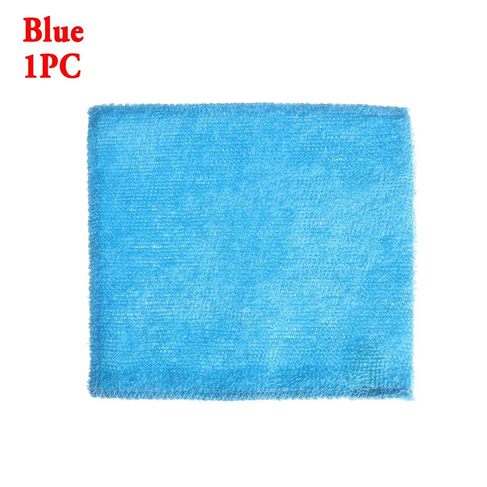 1PC Anti-Grease Dish Cloth Bamboo Fiber Washing Towel Scouring Pad Magic Cleaning Rags Kitchen Household Supplies Cleaning Tools