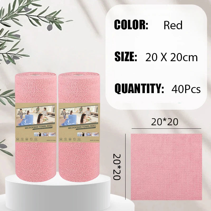 20~60Pcs Thickened Super Absorbent Dishcloth Reusable Kitchen Wiping Rags Microfiber Cleaning Cloths Household Cleaning Tools
