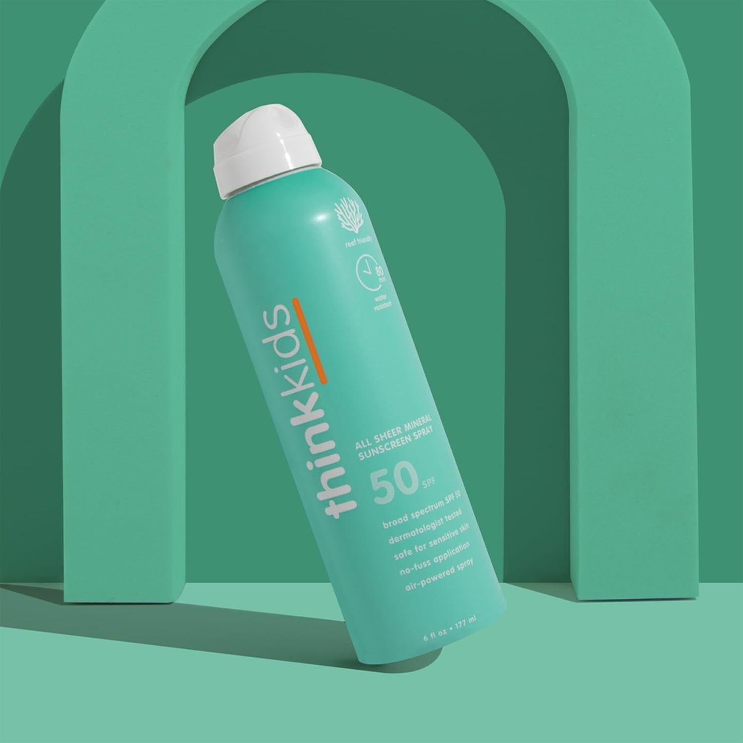 sport Kids Sunscreen Spray, SPF 50 All Sheer Mineral Sunscreen, 6 Fl Oz, Water Resistant Baby & Toddler, Natural Zinc Oxide UVA/UVB Protection