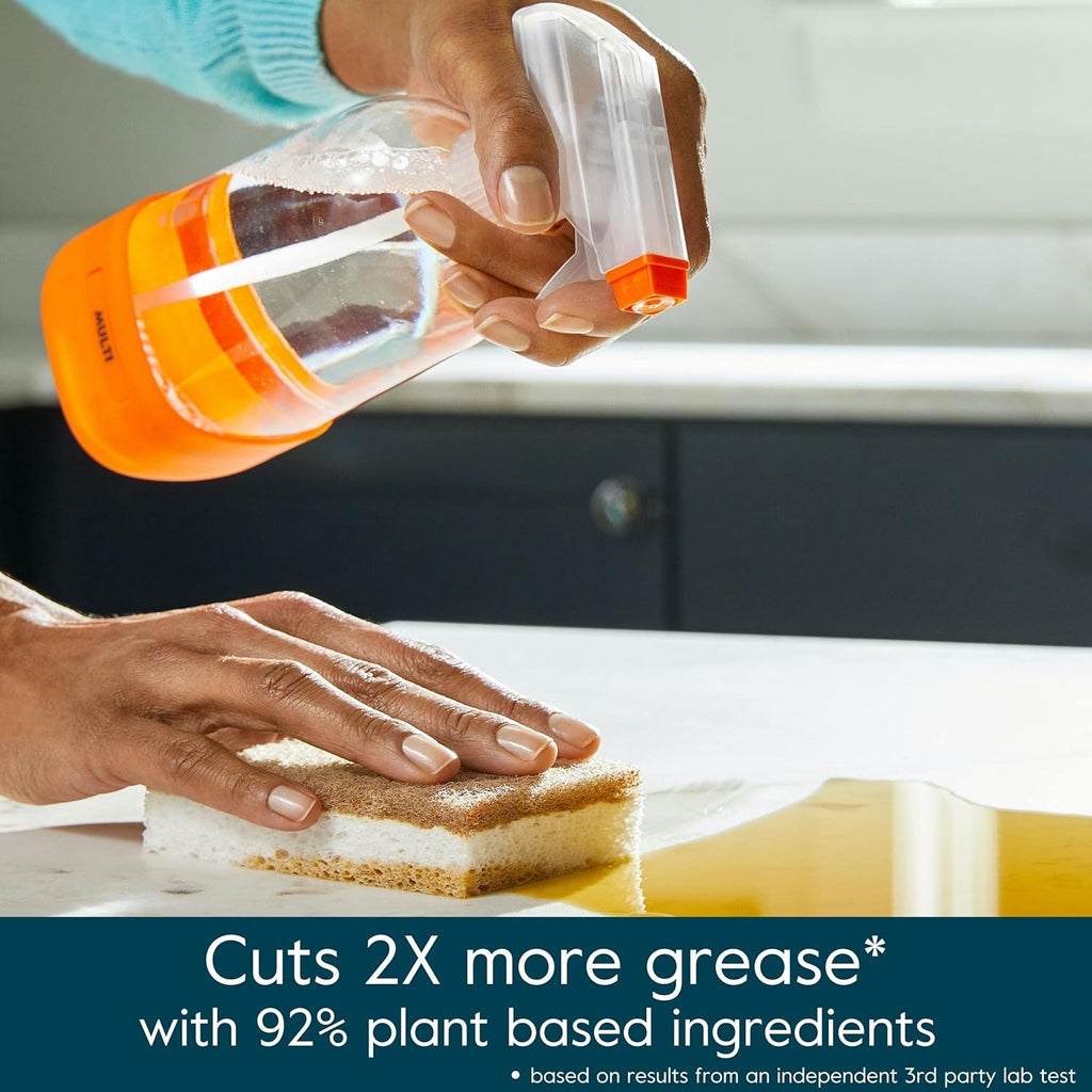 Multi-Purpose Cleaner Refills & Glass Bottle, Orange & Rosemary | 2 Refills and 1 Reusable Glass Bottle; Plant-Based; No Plastic Waste; Ammonia & Chlorine Free; No Harsh Chemicals