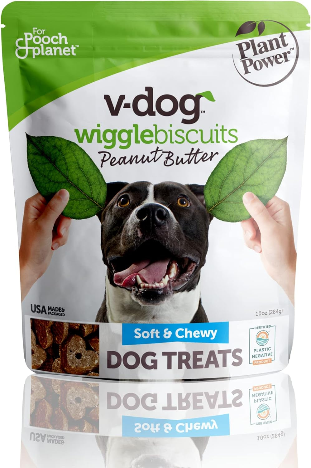 Vegan Wiggle Biscuit Organic Dog Treats, Peanut Butter, 10 Ounce, Superfoods